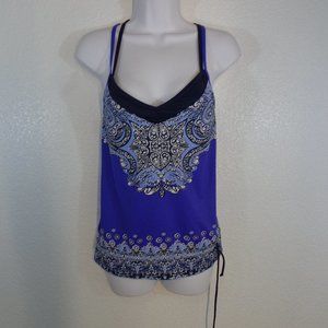 Athleta Tankini Top Women's Swimwear Sz. Small Purple Navy